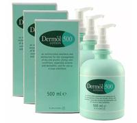 Dermol 500 Lotion Moisturising Emollient for Dry, Itchy Skin, Eczema and Dermatitis, Soap Substitute for Dry and Itchy Skin - Eczema and Dermatitis 500 Lotion, 500ml x 3 = 1500ml (3 Pack)