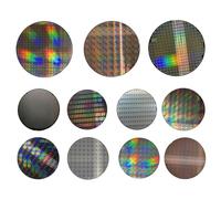 Dermonem 20cm silicon wafers with CPU chips, semiconductor lithography circuits and random styles including bracket