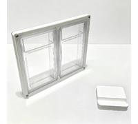 Dermonem Dual-Card Graded Card Display Case with Base (Screw Model) Transparent Card Collective Box For PSA For CGC For BGS Showcase Protector Holder (Elegant White For PSA)