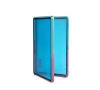 Dermonem Gradient Color Graded Card Protector with Metal Frame, Magnetic Glass Case for PSA Slabs, UV and Scratch-Proof Display Storage Box for Baseball Football Basketball Sports Gaming(Blue-Purple)