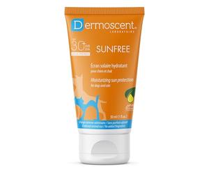 Dermoscent SunFREE SPF30+ Cat & Dog Sunscreen - Safe & Natural Mineral Sunscreen Moisturizing Sun Protection - 30 Ml / 1 Fl. Oz.