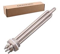 DERNORD 12V 600W DC Submersible Water Heater Element Stainless Steel Heating Element with 1 Inch BSP Thread Fitting Double U Type