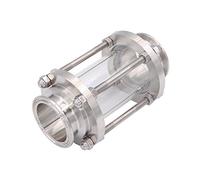 Dernord in-Line Sight Glass with Clamp End,Flow Sanitary Straight Sight Glass SUS316 2 Inch Tri Clamp Type (Flow Pipe OD 51MM)