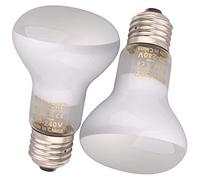 DERNORD Reptile Heat Lamp Light Bulb - 50W Basking Spot Light 2 Pack E27 Vivarium Daylight Bulb for Tortoise Bearded Dragon Lizard Snake Chick