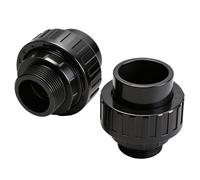 DERNORD UPVC Pool Pump Fitting Coupling, 1.5" NPT Male X 1.5" Slip Union Socket Joint Adapter Connector Replacement for Pool Spa Pump (Pack of 2)