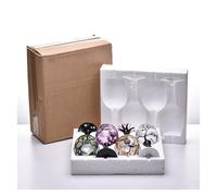 Dernucm Artisan Four Seasons Crystal Goblets - Hand-Painted Sommelier Wine & Tabletop Art(Four Seasons Red Wine Glass Set)