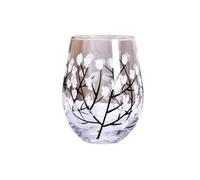 Dernucm Festive Hand-Painted Crystal Goblets - Elegant Red Wine Glasses for Celebrations(Winter Snow Egg Cup)
