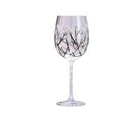 Dernucm Festive Hand-Painted Crystal Goblets - Elegant Red Wine Glasses for Celebrations(Winter Snow Wine Glass)