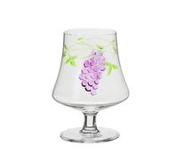 Dernucm Vintage Amber Hand-Painted Wine Goblets - Antique-Style Artisan Stemware Collection