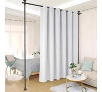DEROFIT Room Divider, Drilling Free Tension Curtain Rods Freestanding Wall Divider Rod Adjustable Heavy Duty Partition Dividers for Dividing Hanging Curtains, 28-70inch(W) 4-10ft (H)