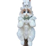 Deronder Cat Plush, Lifelike Realistic Cat Backpack, Right Capacity, Lifelike Life, Cute, Therapeutic, Fun, Skin-friendly, Gift, Toy, Present, Small Storage, Perfect for School or Going (F)