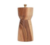 DeroTeno Pepper Grinder, Pepper Mill with Adjustable Stainless Steel, Acacia Wood, 14 cm Height, Dia: 6 cm (Tray is NOT Included)