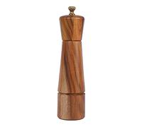DeroTeno Pepper Grinder, Pepper Mill with Adjustable Stainless Steel, Acacia Wood, 22 cm Height, Bottom Dia: 5.5 cm, Upper Dia: 5.5 cm (Tray is NOT Included)