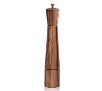 DeroTeno Pepper Grinder, Pepper Mill with Adjustable Stainless Steel, Acacia Wood, 32 cm Height, Bottom Dia: 6 cm, Upper Dia: 5.5 cm (Tray is NOT Included)