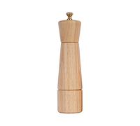 DeroTeno Pepper Mill, Pepper Grinder with Adjustable Stainless Steel Grinder, Rubber Wood 22 cm Height, Bottom Dia: 5.5 cm (Tray is NOT Included)