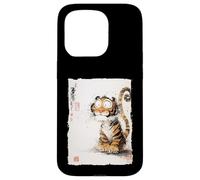 Derpy Tiger with Googly Eyes Funny Japanese Comic Art Case for iPhone 15 Pro