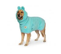 DERPYCHAPPY Premium Dog Bathrobe Towel, Absorbent Microfiber Robe for Small Medium Extra Large Dogs and Cats, Stylish Cozy Quick Pet Drying Towels After Bath, Pool or Beach (S, Mint)