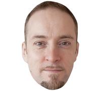 Derren Brown (Goatee) Celebrity Mask, Flat Card Face, Fancy Dress Mask