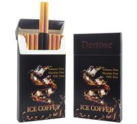 Derrose® Ice Coffee Flavor Herbal Cigarettes, Nicotine & Tobacco Free Smokeless Inhalers to Help Quit Smoking, 2 Packs (40 Sticks Total)