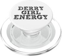 Derry Girl Energy Northern Ireland Black Print PopSockets PopGrip for MagSafe