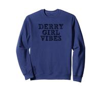 Derry Girl Vibes Northern Ireland Black Print Sweatshirt