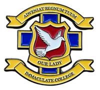 Derry Girls Our Lady Immaculate College Uniform Symbol Emblem Logo Adveniat Regnum Tuum Thy Kingdom Come Ireland British Irish Catholic Comedy TV Show 1.6" Enamel Pin Badge
