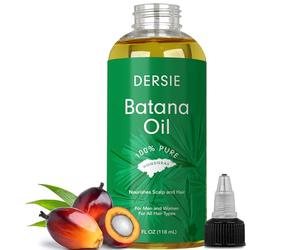 Dersie Batana Oil for Hair Growth Dr Sebi - 100% Pure & Natural Raw Oil From Honduras - For Thicker & Stronger Hair - 4 FL OZ