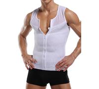 Derssity Men Chest Compression Vest Slimming Body Shaper Tummy Control Undershirt Vest Tops for Weight Loss(W,M)