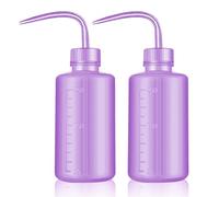 DERSTRA Wash Bottles - 2pcs 250ml Safety Wash Bottle Watering Tools, Economy Plastic Squeeze Bottle Medical Label Green Soap Cleaning Washing Bottle (Purple)