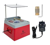 Deruilong Professional Stained Glass Grinder with UK Plug, 4200RPM Diamond Grinding Tool for Glass, Jewelry, Ceramics, Portable Design with Acrylic Splash Guard