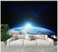 DERUINVAIO 3D Wall Mural 245x175cm Silk Wallpaper Earth Stars Photo Picture Wall Covering Murals Home Decorations for Bedrooms Living Room Posters (Non-Self-Adhesive)