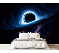 DERUINVAIO 3D Wall Mural 365x254cm Silk Wallpaper Black Hole Photo Picture Wall Covering Murals Home Decorations for Bedrooms Living Room Posters (Non-Self-Adhesive)