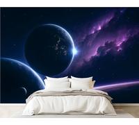 DERUINVAIO 3D Wall Mural 365x254cm Silk Wallpaper Science Fiction Space Incredibly Photo Picture Wall Covering Murals Home Decorations for Bedrooms Living Room Posters (Non-Self-Adhesive)