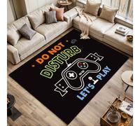 DERUINVAIO Area Rugs Living Room Large Retro Gaming Controller Do Not Disturb Let s Play 120x170 cm Washable Vintage Soft Rug Modern Non Slip Floor Carpet Mat for Kids Bedroom Kitchen Dining Room
