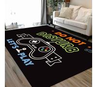 DERUINVAIO Area Rugs Living Room Large Retro Gaming Controller Do Not Disturb Let s Play 160x230 cm Washable Vintage Soft Rug Modern Non Slip Floor Carpet Mat for Kids Bedroom Kitchen Dining Room