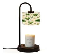 DERUINVAIO Candle Warmer Lamp UK with Timer Green Clover Bow Stars Jar Candles Electric Dimmable Wax Melts Warmer 4 Bulbs New Home House Warming Mothers Day Gifts for Mum
