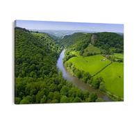 DERUINVAIO Canvas Wall Art 30X40cm Framed Prints symonds yat valley river wye herefordshire uk Artwork Modern Abstract Wall Decoration Pictures Painting For Bedroom, Living Room Walls