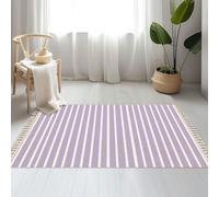 DERUINVAIO Large Cotton Boho Area Rugs Abstract Geometric Art Vibrant Colors Bold Patterns Washable Hessian Bohemian Throw Tassel Printed Woven Rug Carpet for Kids Bedroom Living Room Bathroom