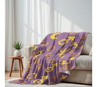DERUINVAIO Lightweight Fleece Throw Blanket 130x150cm Seamless astronomical solar system planet signs Fluffy Couch Bed Sofas Washable All Season Blankets and Throws for Boys Girls Dog Cat
