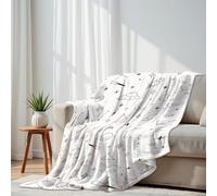 DERUINVAIO Lightweight Fleece Throw Blanket 130x150cm Space star seamless Hand drawn doodle sketch line style Fluffy Couch Bed Sofas Washable All Season Blankets and Throws for Boys Girls Dog Cat