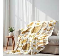 DERUINVAIO Lightweight Fleece Throw Blanket 150x200cm Adorable Autumn Hedgehog Bird Leaves Acorns Fluffy Couch Bed Sofas Washable All Season Blankets and Throws for Boys Girls Dog Cat