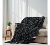 DERUINVAIO Lightweight Fleece Throw Blanket 150x200cm Seamless mystical elements Set linear Fluffy Couch Bed Sofas Washable All Season Blankets and Throws for Boys Girls Dog Cat