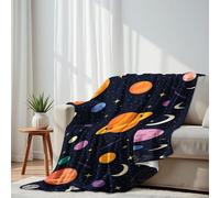 DERUINVAIO Lightweight Fleece Throw Blanket 150x200cm Seamless Space universe Abstract Different Fluffy Couch Bed Sofas Washable All Season Blankets and Throws for Boys Girls Dog Cat