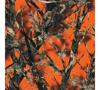 DERUINVAIO Self Adhesive Feature Removable Camouflage Tree Branches Vibrant Orange Peel and Stick Vinyl Wallpaper Roll, Sticky Lining Paper for Bedroom, Living Room, Kitchen Walls