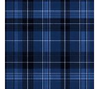 DERUINVAIO Self Adhesive Feature Removable Tartan Plaid Dark Navy Blue Straight Seamless Check Peel and Stick Vinyl Wallpaper Roll, Sticky Lining Paper for Bedroom, Living Room, Kitchen Walls