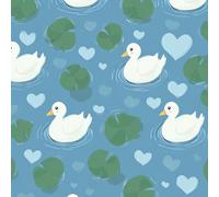 DERUINVAIO Self Adhesive Peel and Stick Wallpaper 58x300cm Duck Egg Blue Cute Floating Duck Wall Paper Roll Waterproof Removable Contact Paper Vinyl Wrap for Furniture Living Room