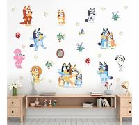DERUN Trading Wall Decals for Bluey Peel and Stick Cute Poodle Stickers for Baby Kids Nursery Girls Bedroom Living Room Decoration（Wall Mural）