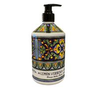 Deruta Perugia Italian Lemon Verbena Hand Soap - Perfect Kitchen Decor Soap - Organic Liquid Hand Soap with Italian Soap Dispenser - Bathroom or Kitch