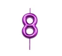 DERVENTA Number Candle Purple 2.36 inch Party Celebration Anniversary Decoration Perfect Birthday Brunch Dessert Cake Topper 1 Piece (Number 8 Purple)