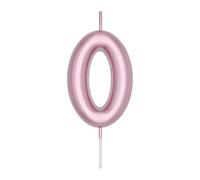 DERVENTA Number Candle Rose Gold 2.36 inch Party Celebration Anniversary Decoration Perfect Birthday Brunch Dessert Cake Topper 1 Piece (Number 0 Rose Gold)